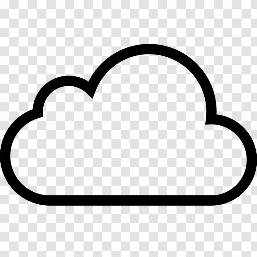 Cloud Computing Storage Clip Art - Black And White Transparent PNG