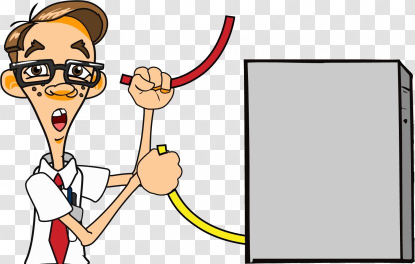 Cable Internet Access Television Clip Art - Happiness - Repairman Cute Transparent PNG