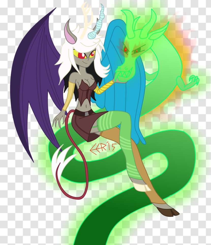 Demon Discord Sunset Shimmer DeviantArt - Frame Transparent PNG