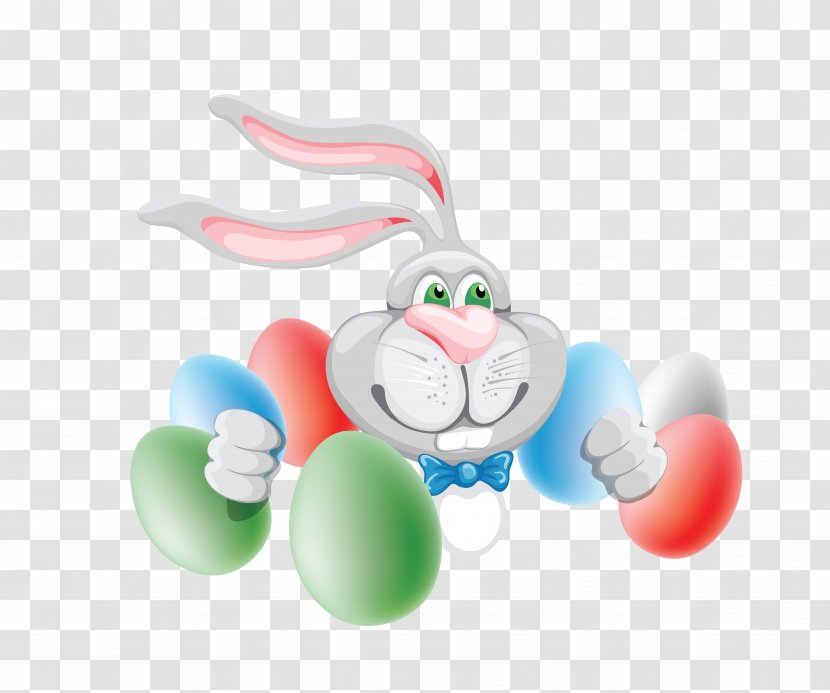 Easter Bunny European Rabbit Ear - Vector Color Cartoon Long Transparent PNG