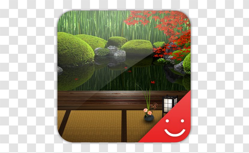 Japanese Rock Garden Wallpaper - Green - Japan Transparent PNG