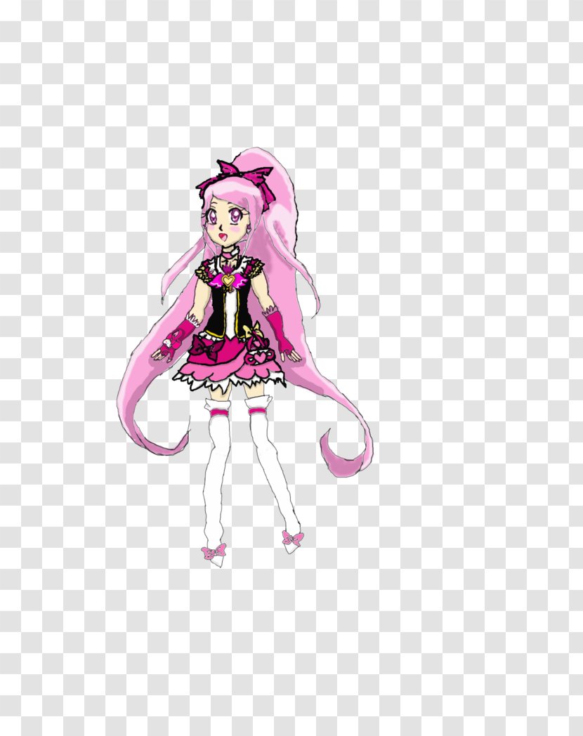Illustration Cartoon Pink M Doll Legendary Creature - Silhouette - Cure Moonlight Transparent PNG
