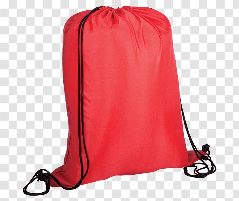 Bag Backpack Drawstring T-shirt Red - String Transparent PNG