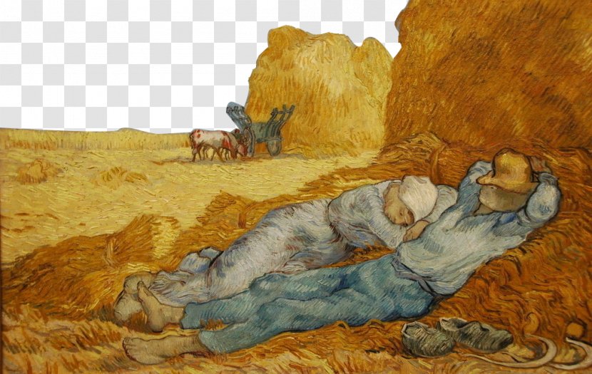 Musxe9e DOrsay Provence Van Gogh Self-portrait The Siesta (after Millet) Painting - Dorsay - Oil On Valley Of Farmers Transparent PNG
