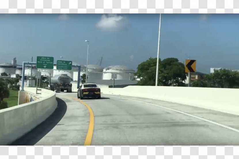 Florida Car Police Escort Tank Truck - Asphalt Transparent PNG