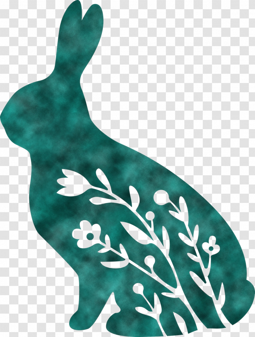 Floral Bunny Floral Rabbit Easter Day Transparent PNG