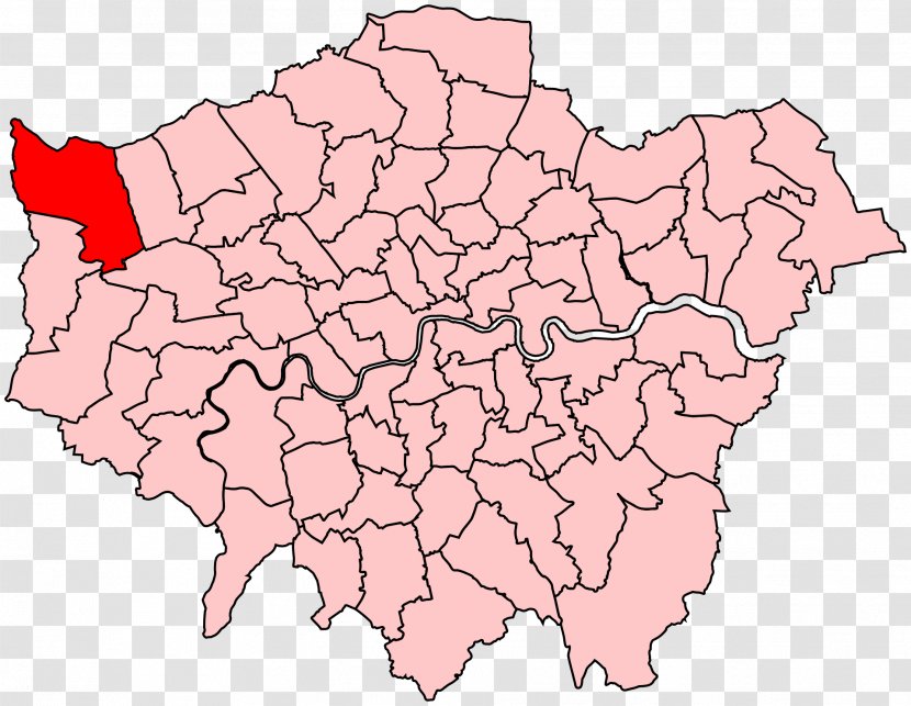 London Borough Of Hounslow Lewisham Feltham Cities And Westminster Hammersmith Fulham - City - Map Transparent PNG