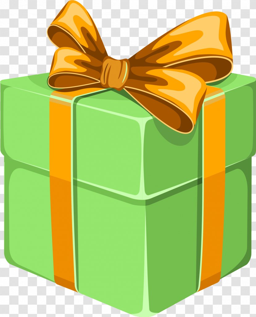 Gift Decorative Box Clip Art - Christmas - Green Cartoon Transparent PNG