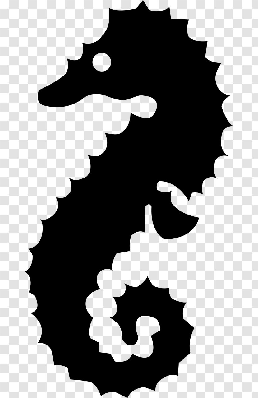 Old Hammondtown Elementary Blackandwhite - Seahorse Transparent PNG