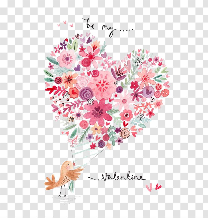 T-shirt Valentines Day Greeting Card Illustrator Illustration - Flower Arranging - Love Flowers Transparent PNG