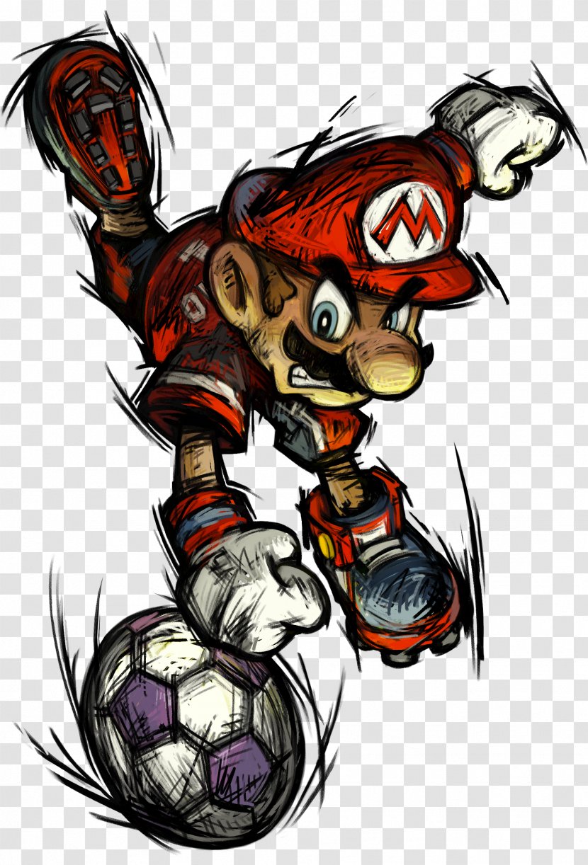 Mario Strikers Charged Super GameCube Wii - Fictional Character Transparent PNG