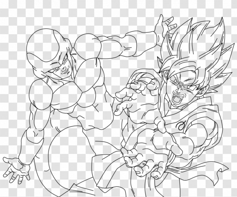 Line Art Drawing Cartoon /m/02csf Character - Black And White - Dragon Ball With Color Transparent PNG