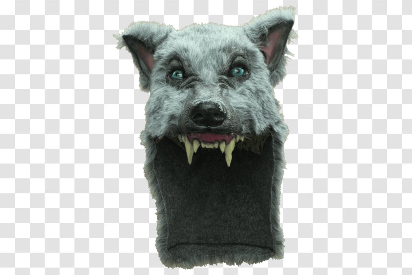 Gray Wolf Big Bad Fur Halloween Costume - Mask - Helmet Transparent PNG