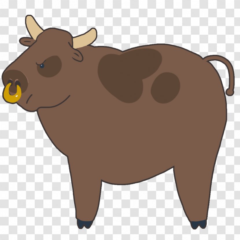 Cattle Tapir Cartoon - Drawing - Bull Transparent PNG