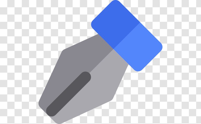 Cobalt Blue Angle - Fountain Pen Transparent PNG