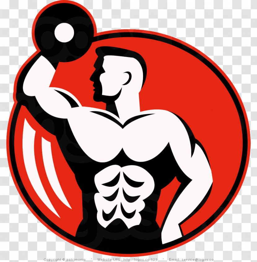 Fitness Centre Logo Bodybuilding Clip Art - Heart - Dumbbell Transparent PNG