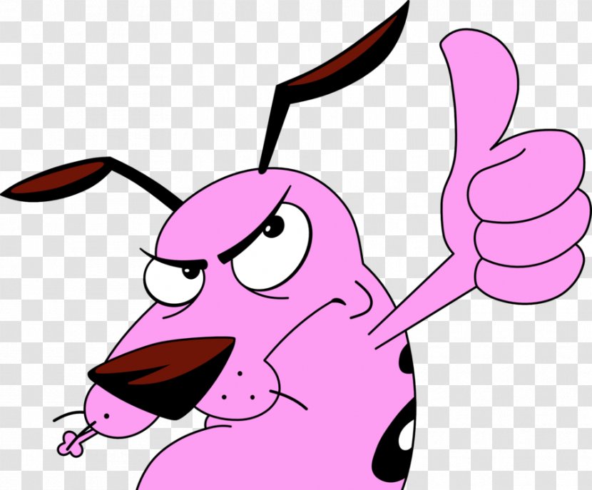Dog Cartoon Network Courage Fear - Flower - Outline Of The Cowardly Transparent PNG