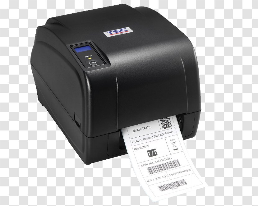 Barcode Printer Label Thermal-transfer Printing Thermal - Sticker Transparent PNG