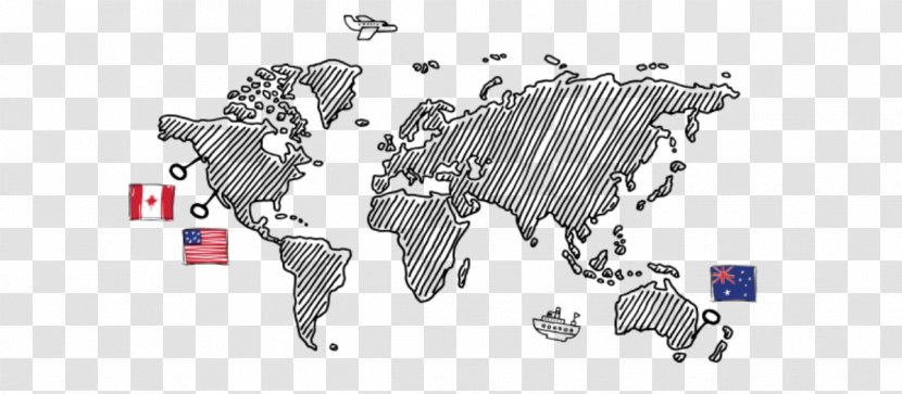 World Map Drawing Transparent PNG