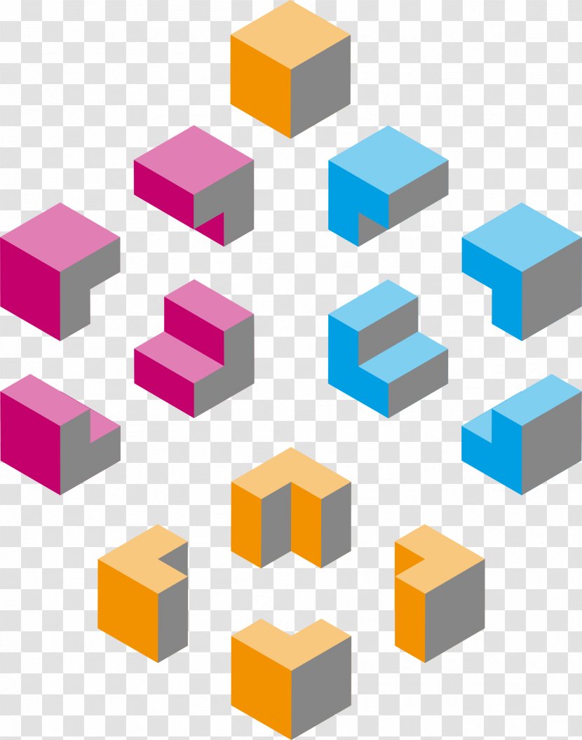 Shape Rectangle Isometric Projection Cube Transparent PNG