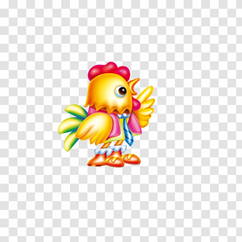 Rooster Cartoon Chicken Illustration - Vertebrate - Chick Transparent PNG