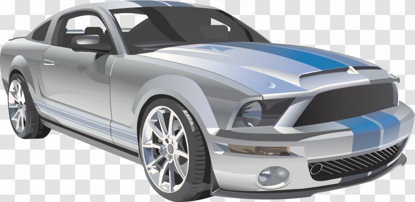 Sports Car 2018 Ford Mustang - Tire - Auto Vector Transparent PNG