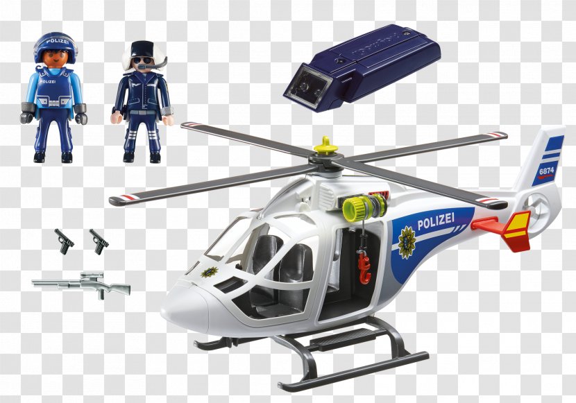 Helicopter Light Police Aviation Playmobil Transparent PNG