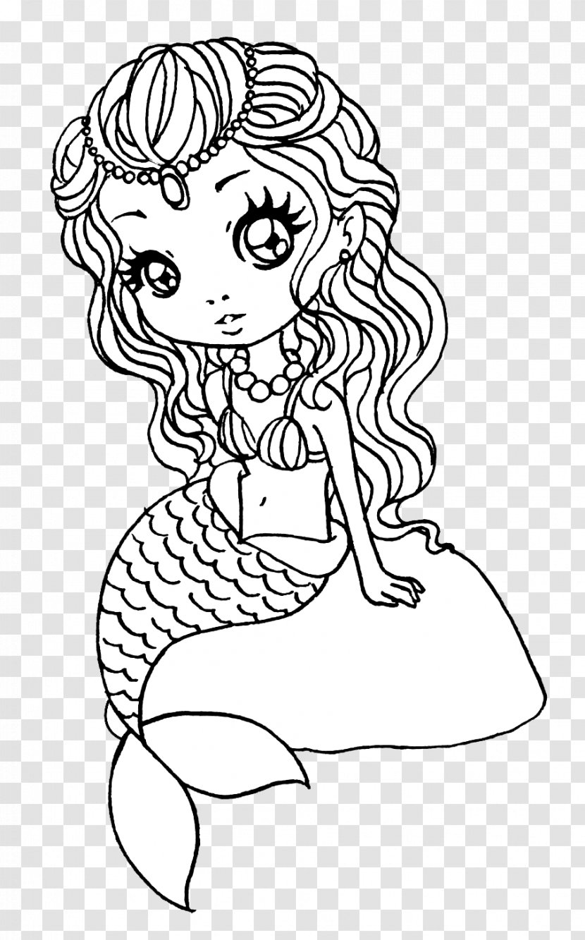 Mermaid Drawing Coloring Book Siren - Flower Transparent PNG
