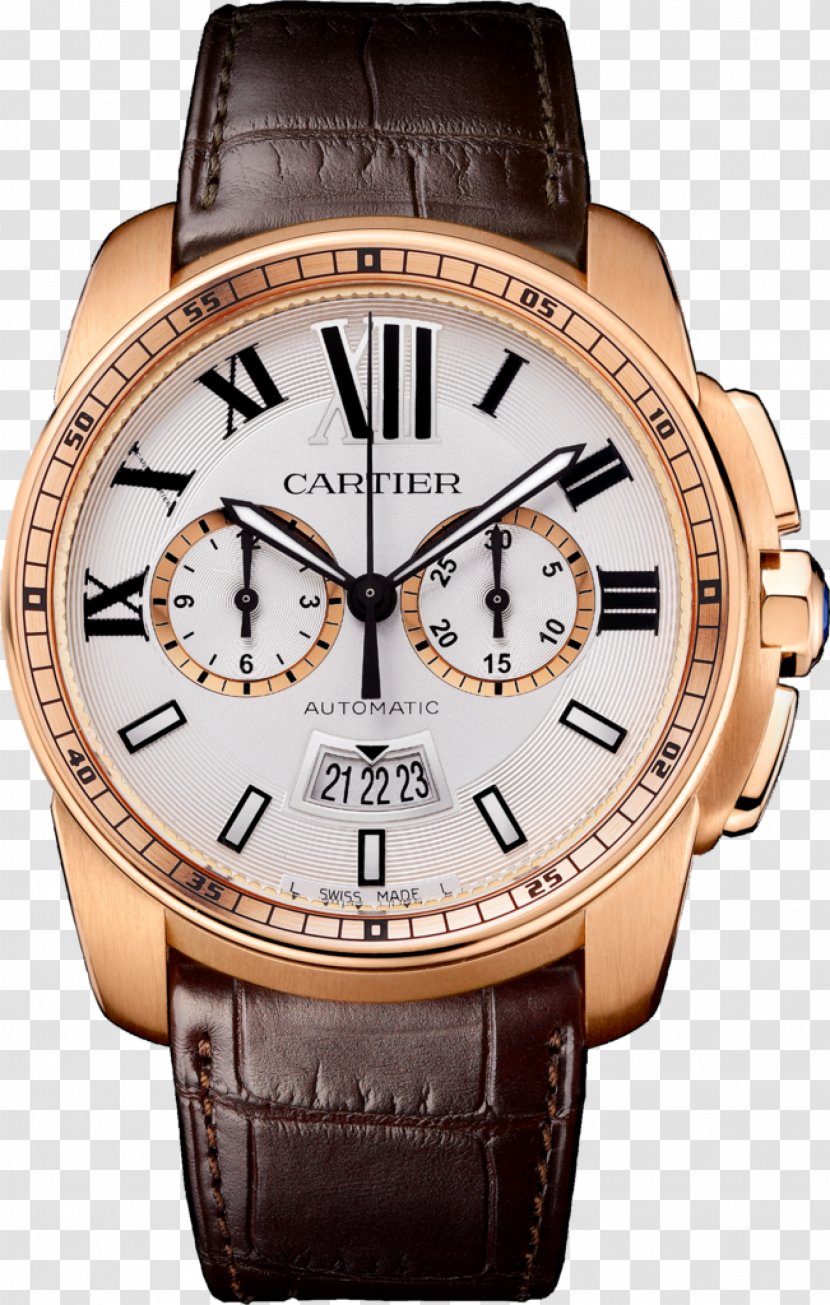 Cartier Chronograph Caliber Automatic Watch Transparent PNG