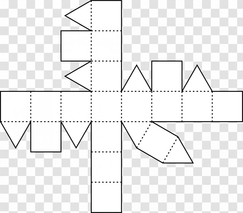 Rhombicuboctahedron Net Square Triangle Clip Art - White Transparent PNG
