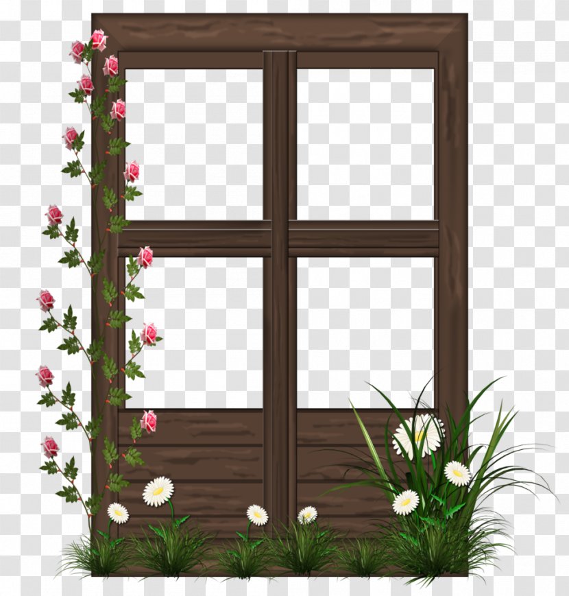 Window Cartoon Leaf - Household Goods - Windows Leaves Flowers Transparent PNG