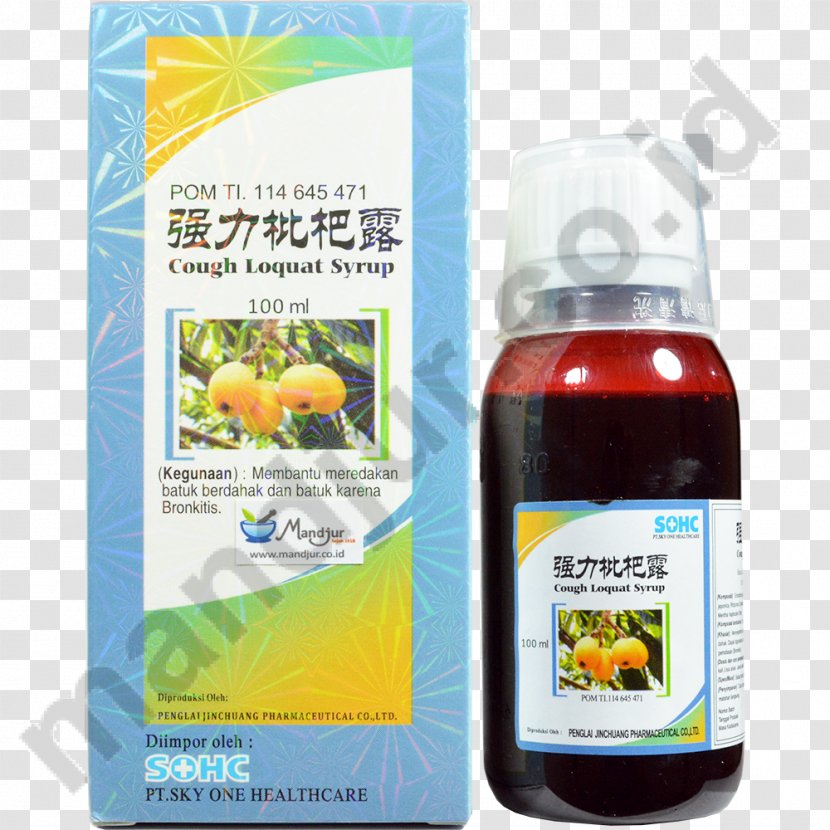 Cough Medicine Syrup Loquat Acute Bronchitis - Retail Transparent PNG