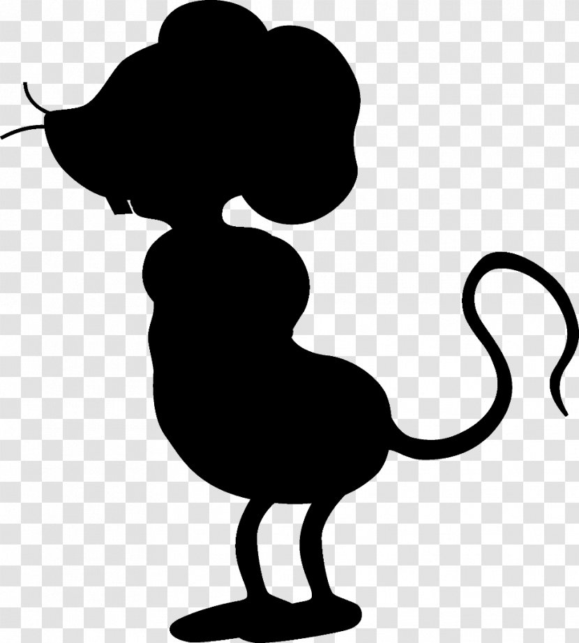Cat Clip Art Character Silhouette Line - Black M Transparent PNG