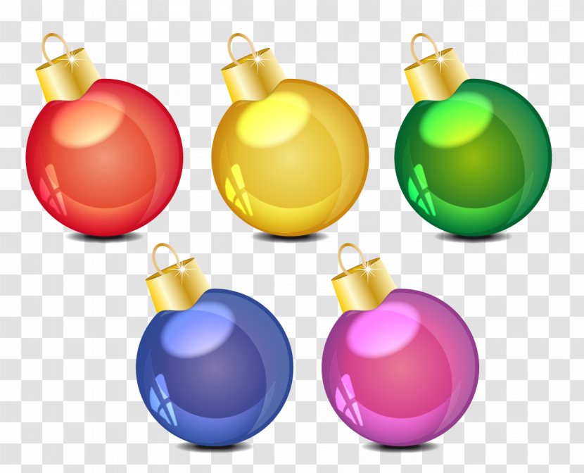 Christmas Ornament Decoration Clip Art - Sphere - Vector Bulb Transparent PNG