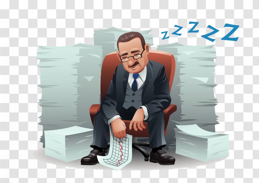 Cartoon - Professional - Sleeping Man Transparent PNG