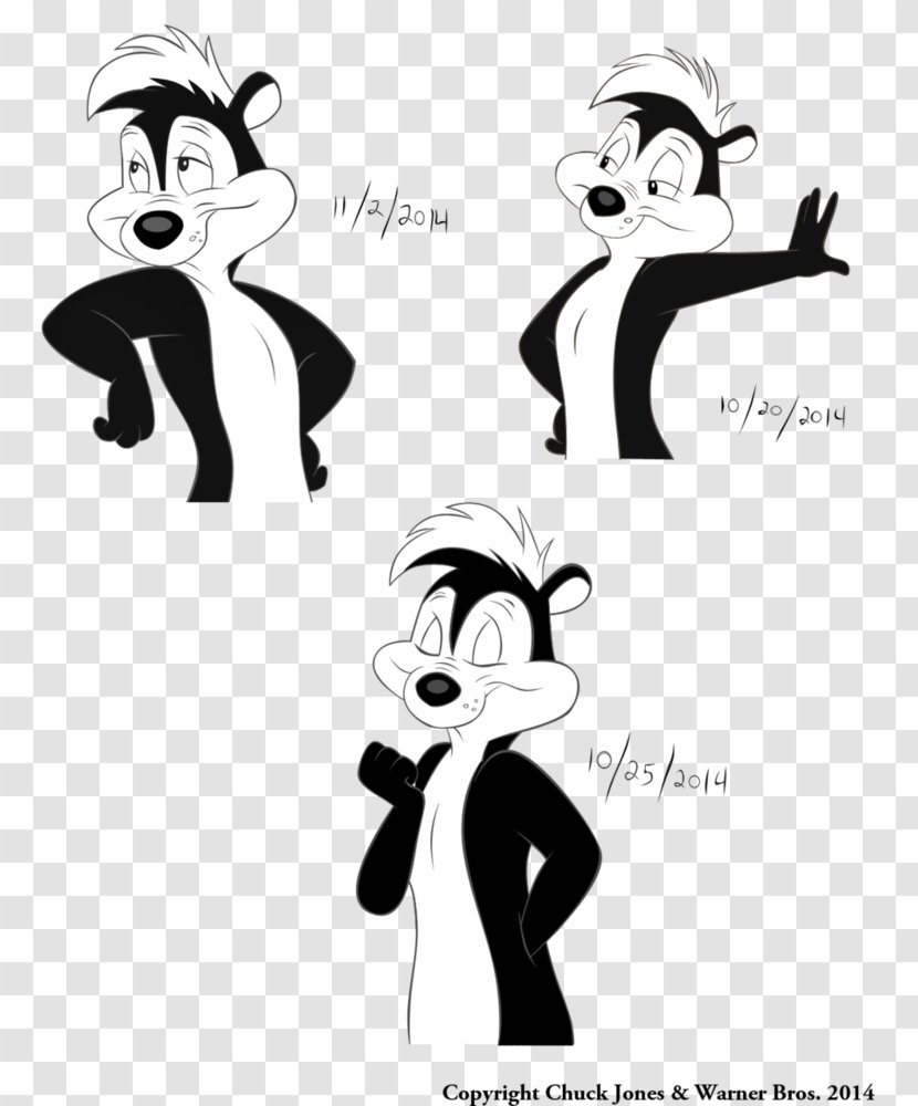 Pepé Le Pew Penelope Pussycat Drawing Black And White Bugs Bunny - Pepe PEW Transparent PNG