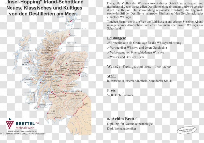 Map - Text - Whisky Tasting Transparent PNG