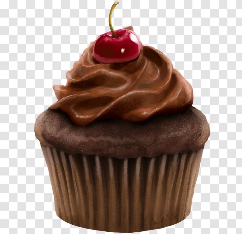 Chocolate - Icing - Baked Goods Muffin Transparent PNG