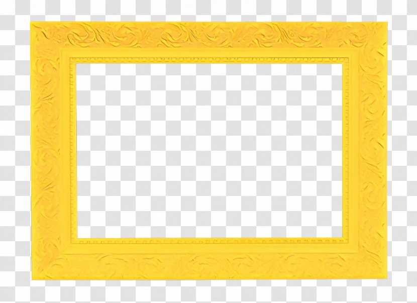 Picture Frame - Yellow - Rectangle Transparent PNG