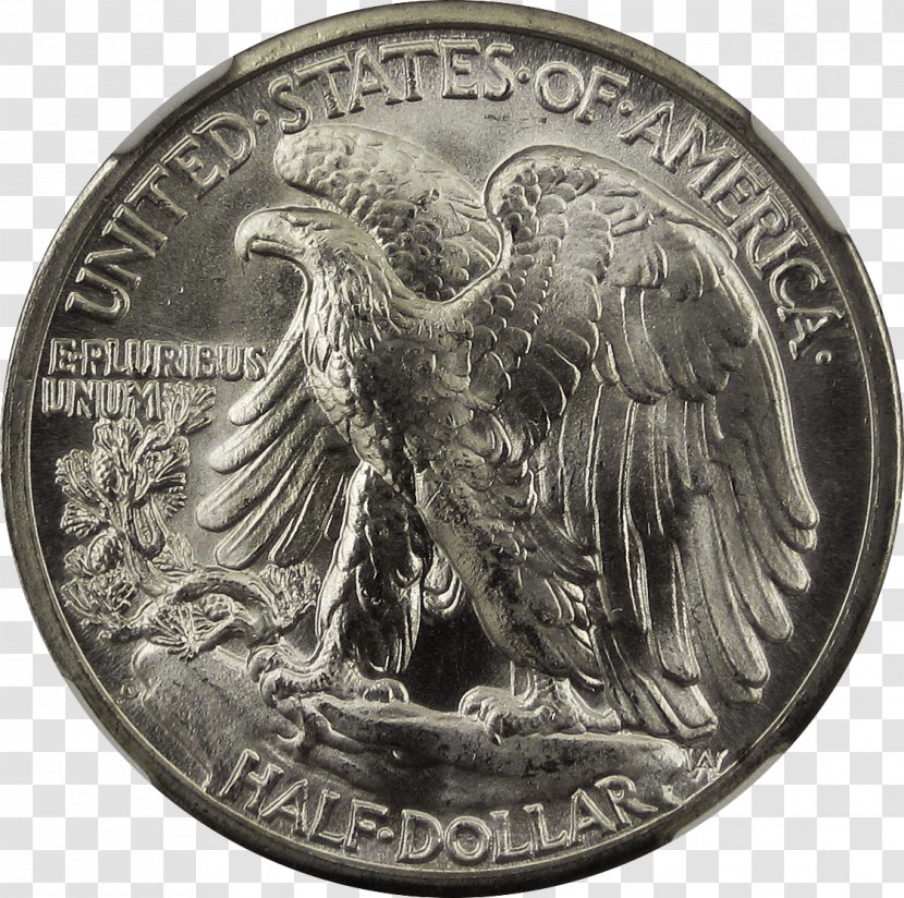 Coin Image - Walking Liberty Half Dollar - Nickel Transparent PNG