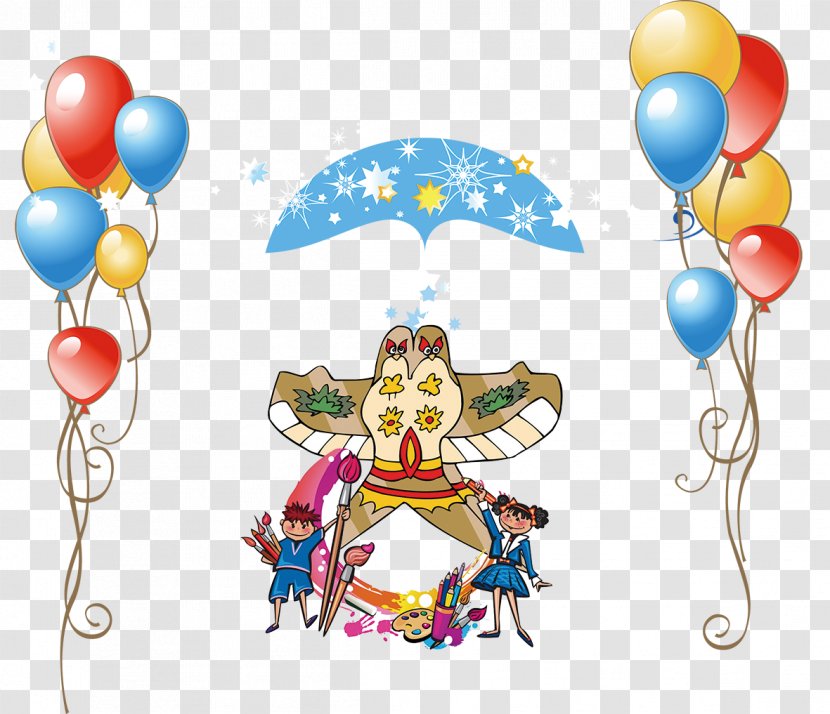 Happy Birthday To You Balloon Party - Children And Kites Transparent PNG