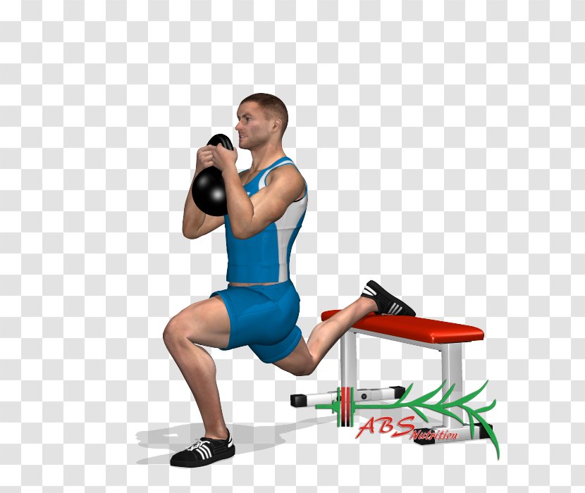Physical Fitness Squat Kettlebell Lunge Exercise - Cartoon - Dumbbell Transparent PNG