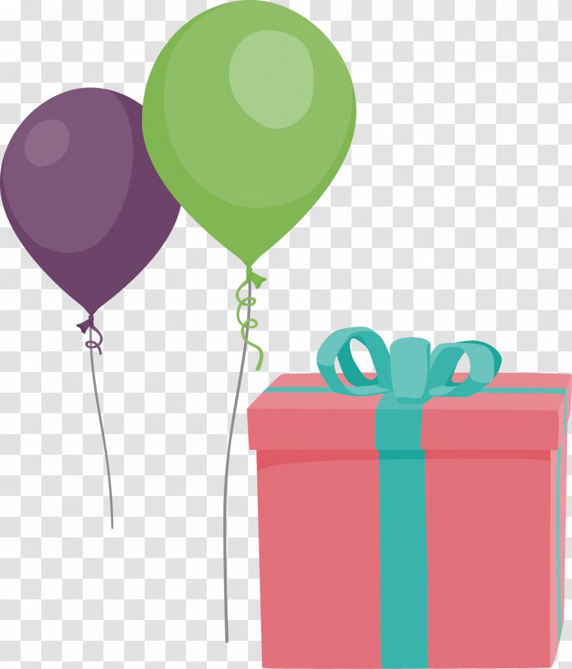 Balloon Gift - Balloons And Boxes Transparent PNG