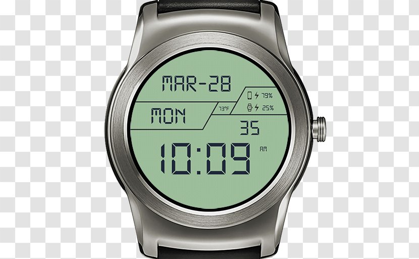 LG G Watch R Digital Clock Wear OS Face - Os - Pocket Transparent PNG