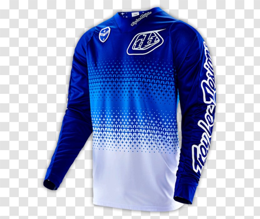 Troy Lee Designs Hoodie Cycling Jersey Blue - Cobalt - Logo Transparent PNG