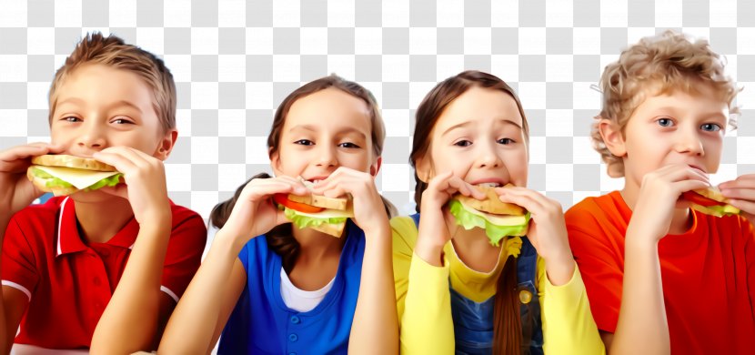 Child Junk Food Eating Fun - Sharing - Meal Transparent PNG