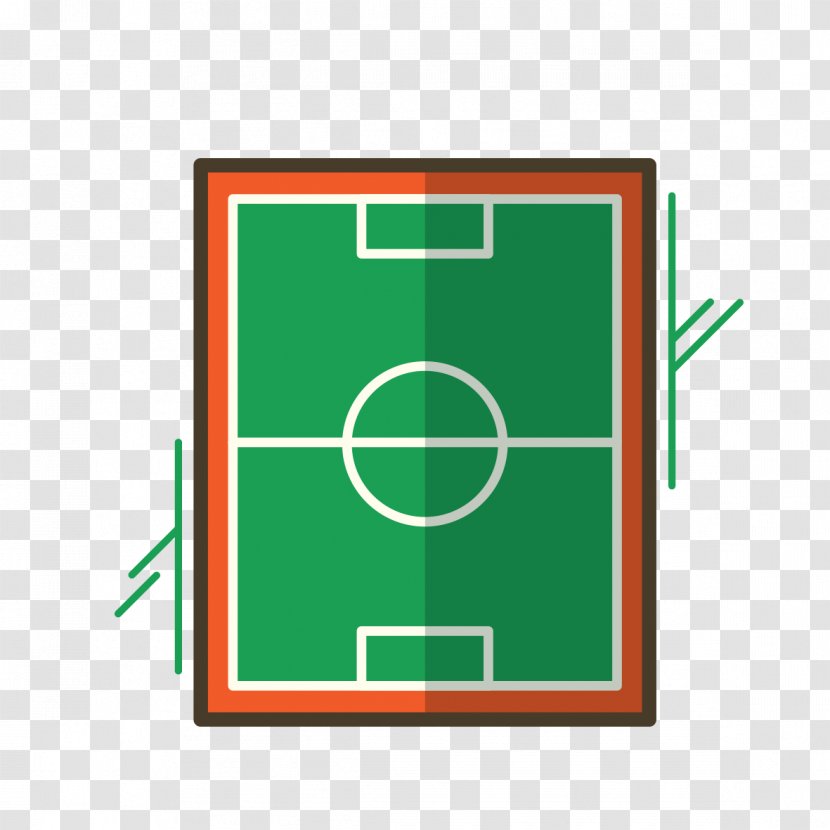 Football Pitch Stadium Icon - Ball - Hand-painted Field Pattern Transparent PNG