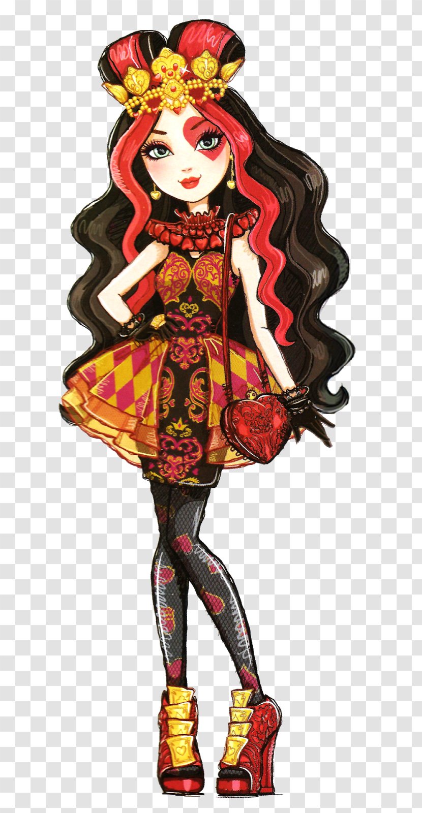 Ever After High Queen Of Hearts Playing Card Coloring Book - Mythical Creature - Raven Transparent PNG