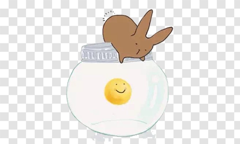 Rabbit Cartoon Comics U0e01u0e32u0e23u0e4cu0e15u0e39u0e19u0e0du0e35u0e48u0e1bu0e38u0e48u0e19 - Easter Bunny - The Lying On Jar Transparent PNG