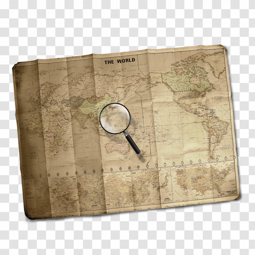 World Map Paper - Parchment - Free To Pull The Material Do Old Transparent PNG